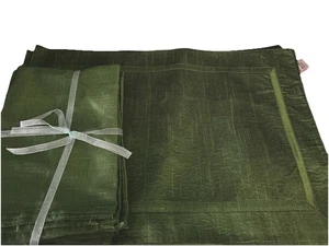 New Christmas Noble Excellence Set Of Green Polyester 4 Placemats & 4 Napkins - Picture 1 of 6