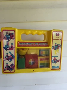 Vintage HILCO Magnetic Building Blocks W Case Magnets Set of 16 Pieces Assort. - Picture 1 of 6