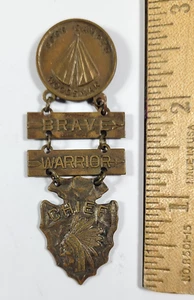 Good Camper Woodsman Award 4 Stück Brave Warrior Chief A Vintage Green Duck Co - Bild 1 von 5