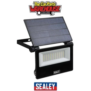 Sealey LED30S Extra-Slim Solar Floodlight with Wall Bracket 30W SMD LED - Picture 1 of 5