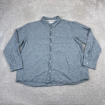 REI Co Op Shirt Mens Extra Large Gray Hemp Cotton Yurt Button Up Hiking Outdoor - Image 1 of 4