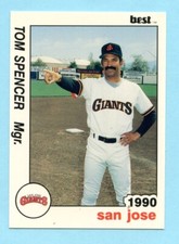 1990 Minor League Tom Spencer - San Jose Giants - Box 156