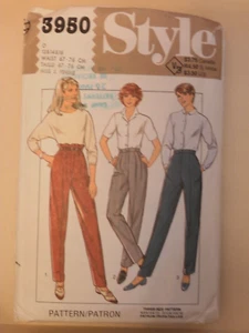 (1982) Style 3950 Sewing Pattern Ladies Paper bag Trousers Cut size 12-16 - Picture 1 of 12