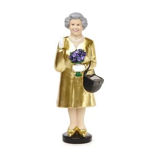 Kikkerland Solar Queen Edición Dorada Solar Agitando Isabel II Novedad - Imagen 1 de 3