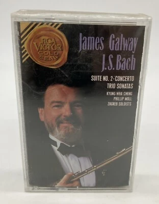 James Galway - Plays Bach (1991, Cassette) BMG Suite No 2 Trio Sonatas New  - Image 1 of 3