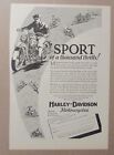 1931 HARLEY DAVIDSON 6x9 Motorcycle Print Ad FN+ 6.5 Sport of 1000 Thrills!
