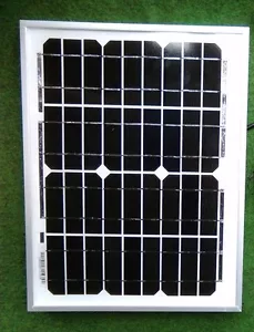 Elektro Fencer 10W SOLARPANEL KIT 12V 10 WATT + 1,5m Kabel Krokodilclips Diode - Bild 1 von 3