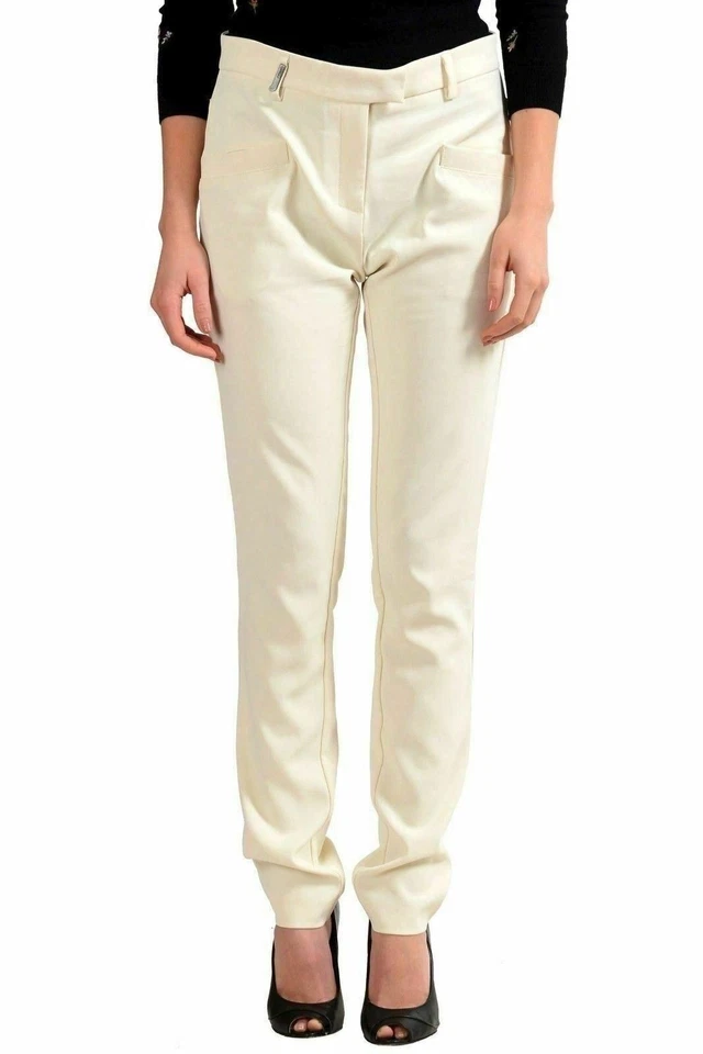 Pantalones informales para mujer Just Cavalli blanco roto US 4 IT 40 Foto 1 de 4