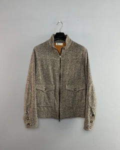 Auténtica Chaqueta de Lana Brunello Cucinelli Para Hombre Cremallera Completa Bolsillos Bombardero Talla M-L - Imagen 1 de 11