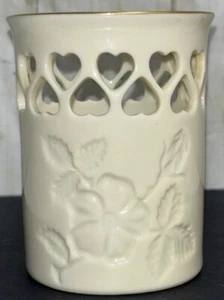 Lenox Heart Cutout Votive Candle Holder / Candle Lamp 24K Gold Trim USA - Picture 1 of 8