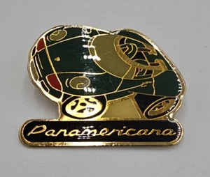 VINTAGE Porsche Panamericana  Lapel Hat Pin Button 1.6” - PCA Dark Green / Gold - Picture 1 of 5