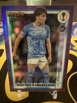22-23 Topps Merlin Matteo Cancellieri Purple Rookie Refractor /15  - Image 1 of 4