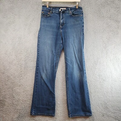 Pantalones de mezclilla Levi's 512 perfectamente adelgazantes Bootcut para mujer 12 azul algodón tiro alto Foto 1 de 4