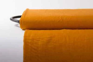 Honey Yellow Linen Fabric by the Yard – Material for Apparel, Crafts, Home Décor - Picture 1 of 11