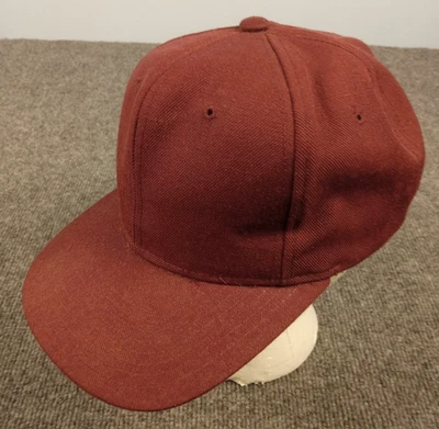 Gorra de Lana Sombrero Snapback Ajustable Vintage Para Hombre Acrílico Blanco Granate Foto 1 de 4