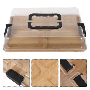 Divided Serving Tray Snack Box Camping Appetizer Plates Compartment - Picture 1 of 12