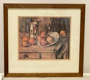 Still Life With Fruit And Milk Jug Paul Cezanne Framed & Matted Print - Picture 1 of 14