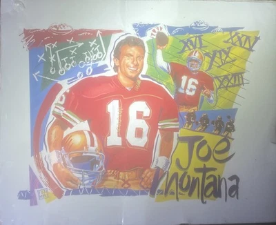 Litografía de colección Joe Montana 4X ganador del Super Bowl Brian FujiMori Mervyn's 1995 Foto 1 de 4