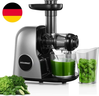 HOUSNAT Slow Juicer, Entsafter Gemüse Und Obst, Profi Entsafter Mit Ruhigem Moto - Bild 1 von 4