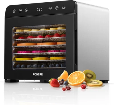 Essiccatore Alimentare, 8 Vassoi in Acciaio Inox, Di Temperatura Da 35 a 75℃, Fu - Immagine 1 di 4