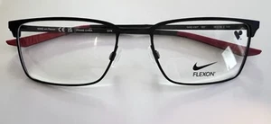 Nike 4037 Eyeglass frames color black 007 54eye 18bridge 145temple FLEXON NEW - Picture 1 of 6