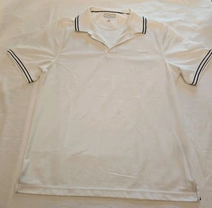 Club Room Poloshirt weiß mit marineblauem Besatz Herren M - Bild 1 von 5