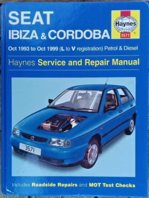 SEAT Ibiza & Cordoba (petrol & diesel) Haynes Workshop Manual from 1993 to 1999. - Image 1 of 4