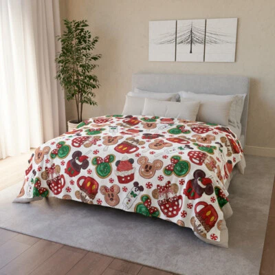 Cobertor macio Disney Holiday Snacks Minky, cobertor Disney Mickey & Minnie - Imagem 1 de 3