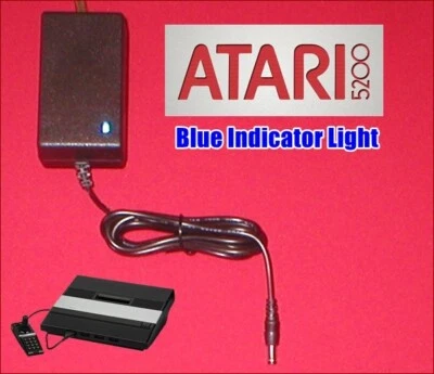 AC Adapter Power Supply Cord W/LED Light for Atari 5200 2 & 4 Port System NEW - Image 1 of 3