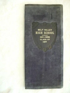83A- GÜRTEL MONTANA VALLEY HIGH SCHOOL JEAN MORRIS KLASSE VON 1927 DIPLOM #5431 - Bild 1 von 12