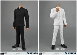 ZYTOYS 1/6 Black/White Chinese style suit shirt suit pants Fit 12 "Action Figure - Picture 1 of 22
