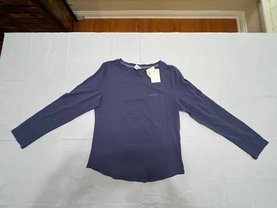 Calvin Klein Ropa de Dormir Camisa Manga Larga Azul Para Mujer Talla L Clásica Básica -073 Foto 1 de 4