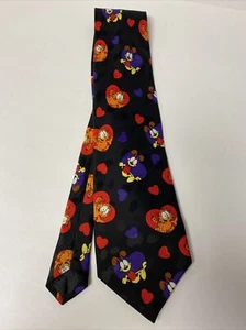 Paws Addiction Tie Adult Black Garfield Odie Novelty Heart Love Casual Mens - Picture 1 of 4