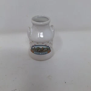 Amish Village Milk Jug Ceramic Figurine Horse Buggy Graphic Print Country Decor - Picture 1 of 9
