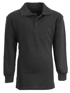 School Uniform Long Sleeve Polos for Boys Choose Shirts Color - Sizes 4-20 NWT - Picture 1 of 15