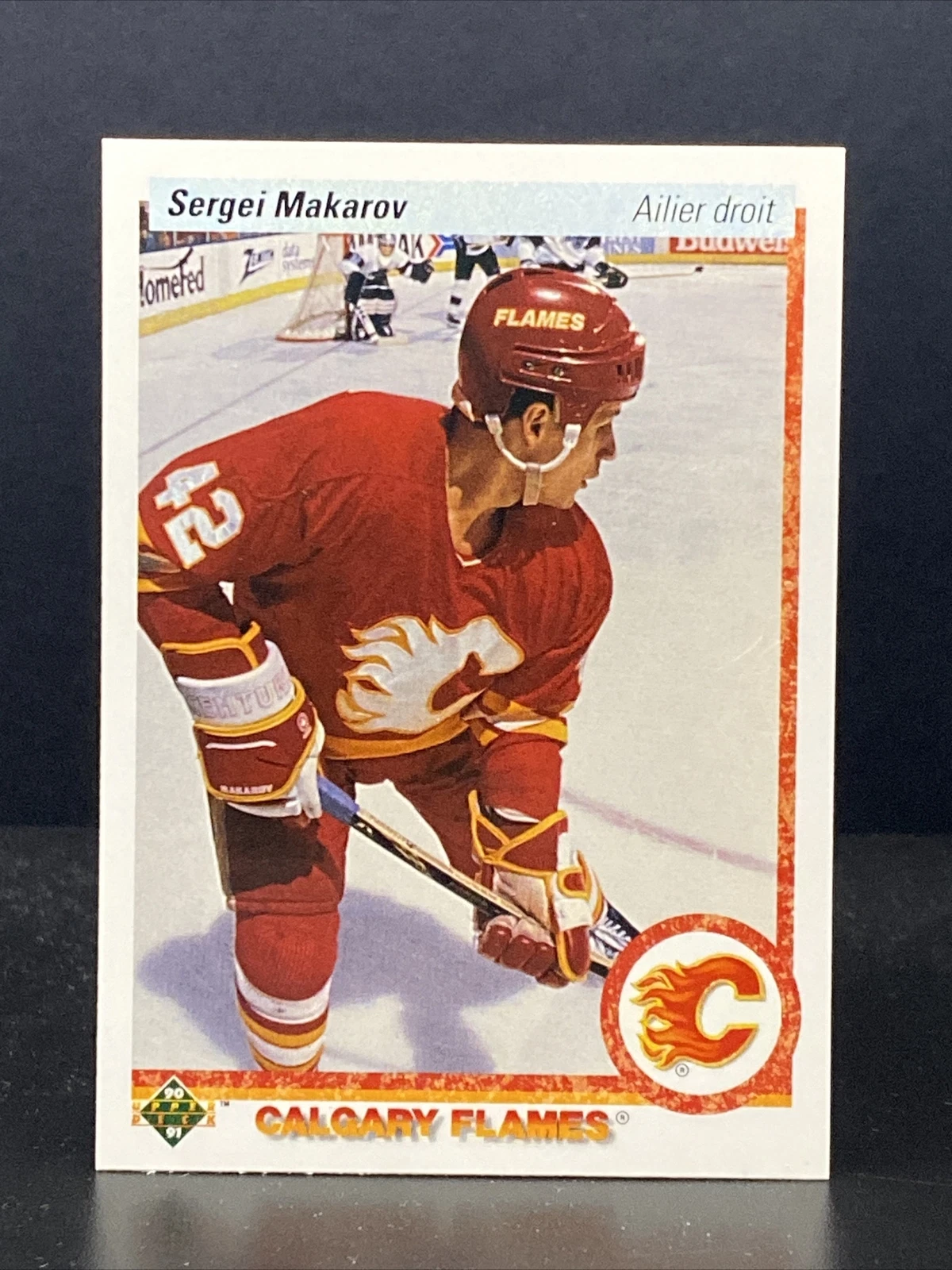 1990-91 Upper Deck Hockey French Rookie Sergei Makarov #123 RC