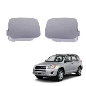 Silver Right&Left Front Bumper Tow Hook Eye Cover Cap Fit For Toyota RAV4 09-11 - Picture 1 of 6