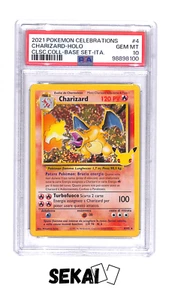 POKEMON CHARIZARD 4/102 PSA 10 GEM MINT GRAN FESTA 25th ANNIVERSARIO ITALIANO - Imagen 1 de 3