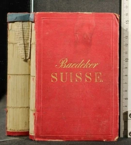 LA SUISSE ET LES PARTIES LIMITROPHES. Baedeker. Baedeker, Coblenz, 1869. - Picture 1 of 3