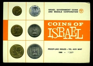 1966 Israele Governo 6 Monete e Medaglie Corp Proof-Like Emissioni Tel Aviv Mint - Foto 1 di 3