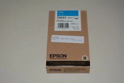Genuine Epson T6032 Cyan Ink Cartridge Stylus Pro 9400 EXP 2012 - Image 1 of 2