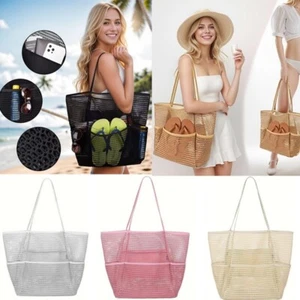 Sommer große Strandtasche Reise Kulturtasche Fitness Schwimmen Aufbewahrungstasche - Bild 1 von 29