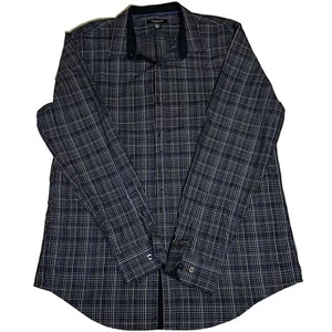 Vintage Structure Shirt Mens L Plaid Button Up Long Sleeve Y2K Grunge Casual - Picture 1 of 7