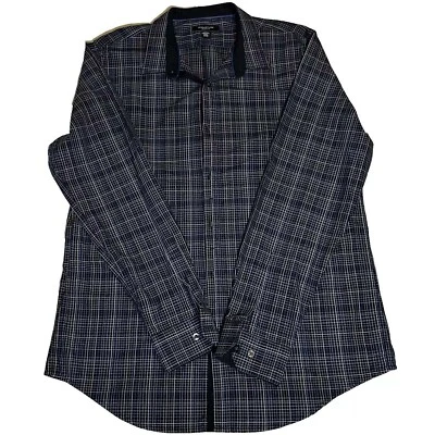 Vintage Structure Shirt Mens L Plaid Button Up Long Sleeve Y2K Grunge Casual - Image 1 of 4