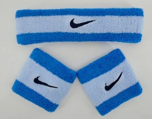 Nike Swoosh Headband & Wristbands Set Adult Lt Photo Blue/Celestine Blue - Picture 1 of 3