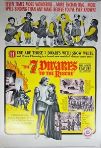 1965 The 7 Dwarfs to the Rescue Movie Film Poster 40x60 Childhood Productions - Picture 1 of 12