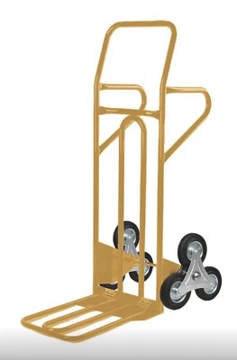 SVELT Carrello Saliscale acciaio, pedana richiudibile, portata kg 250