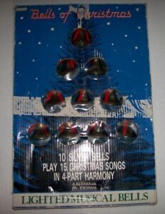 Vintage 1990 Mr. Christmas 10 Lighted Musical Silver Bells Of Christmas - Works