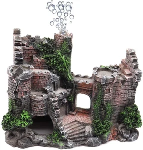 Aquarium Resin Castle Decoration for Fish Tanks, Hideouts Stone Cave Accessories - Picture 1 of 7