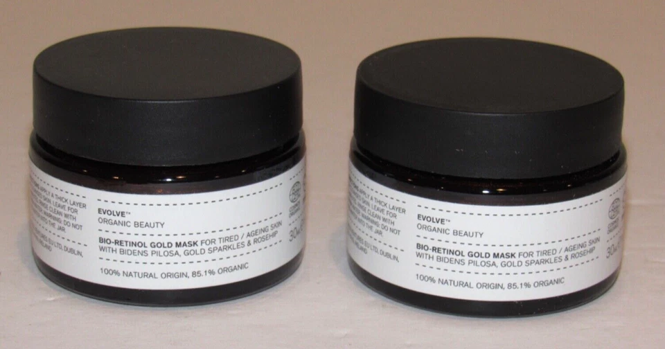 2 Evolve Bio-Retinol Gold Mask Face 2 Oz TOTAL Equals Full Size Organic Beauty - Image 1 of 1